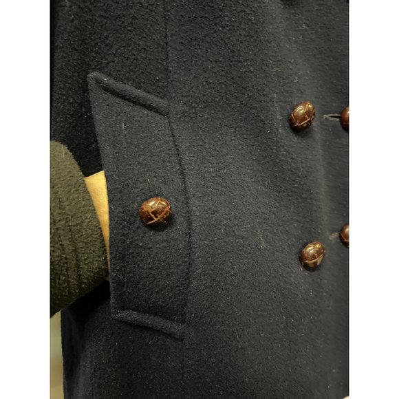 Mackintosh Authentic Peacoat Navy Blue Pure Wool Coat - Picture 4 of 9